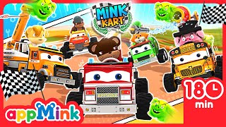 🚦🏁🏎️ appMink Turbo Cart Race 🏆🚗💨 Action, Cartoons, and Songs for Kids! #appmink #nurseryrhymes