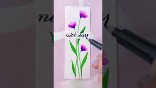 Easy painting ideas || Bookmark #CreativeArt #Satisfying
