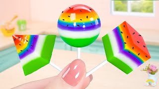 Delicious Mini Rainbow Jelly Cake🌈 Miniatur-Regenbogenkuchen-Dekorationsideen 👩‍🍳 TinyChef 🥝🍉🍍