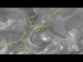 台風第10号（サンサン）気象衛星ひまわり 水蒸気画像 2024年8月22日～30日