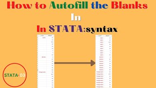 STATA tutorial || Deal with missing values in STATA || Autofill blank in STATA