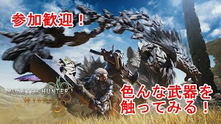 【MH WILDS Beta】　#4　参加歓迎！色んな武器で一狩りいってみよう！　【Live】