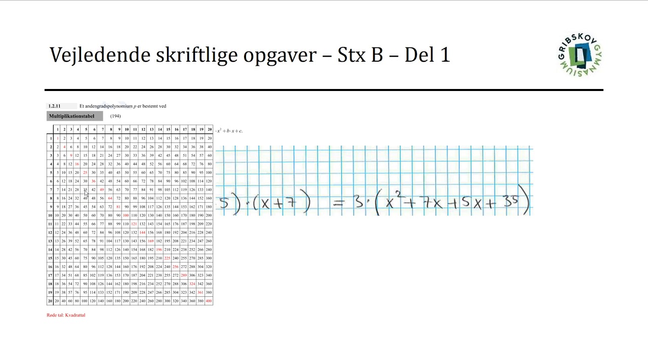 Vejledende Skriftlige Opgaver - STX B - 1 2 11 - YouTube