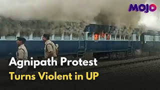 Protestors Set Train Coaches On Fire In UP's Ballia | Agnipath Scheme