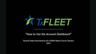 TxFLEET Dashboard Tutorial