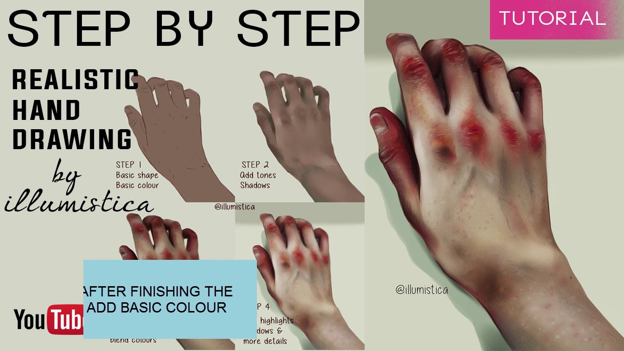 Realistic Hands Drawing Digital Art Youtube