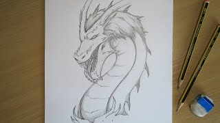 How to Draw a Dragon | Majestic & Realistic Dragon Drawing Tutorial | Learn to Draw