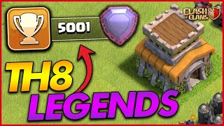 GETTING TO LEGEND LEAGUE AS A TH8!! | Trophy Push - Town Hall 8