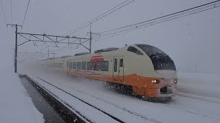 E653系U102編成臨時快速十日町雪まつり号　五日町→六日町にて