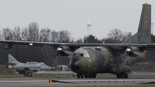 [4K] Airplane Spotting TaktLwG 71 I Eurofighter, Transall C-160 \u0026 more I  Two four-ship takeoff