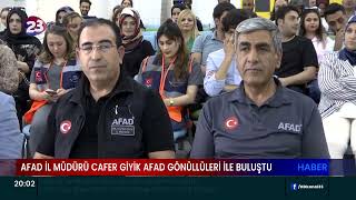 AFAD İL MÜDÜRÜ CAFER GİYİK , AFAD GÖNÜLLÜLERİ İLE DÜZENLENEN TOPLANTIDA BİR ARAYA GELDİ