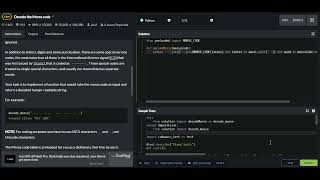 Codewars Python Decode the Morse code 6 kyu solution
