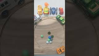 marble Run Race ASMR #227 Wooden Wave Course Colorful Marbles #marblerun #marblerunrace#asmr #shorts