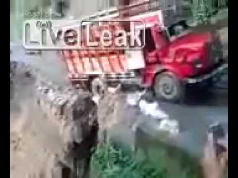 Truck Falls Off Cliff In Nepal - YouTube