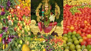 Vegetables Decoration in Durgamma/Food Goddess Durgadevi/Durgadevi In Vegetables Dress