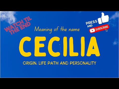 What does Cecilia mean in Hebrew?