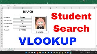 How to Create a Student Search Database Using Excel VLOOKUP