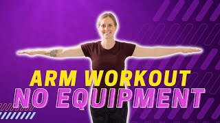 5 Minute Arm Workout, No Equipment- Real Time