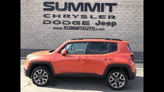 2017 USED JEEP RENEGADE 4X4 OMAHA ORANGE WALK AROUND REVIEW SOLD! 7J481A   www.SUMMITAUTO.com