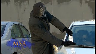 Magician Pulls Paper Through Solid Glass Windshield