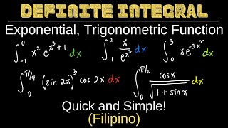 Definite Integral Calculus, Substitution, Exponential, Trigonometric, Formula, Practice Problems