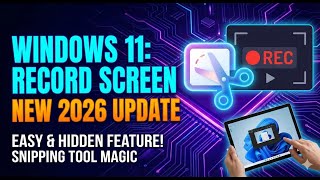 ✂️How to record screen using Snipping Tool on Windows 11 [ 2026 Update ] Screen Recording for FREE