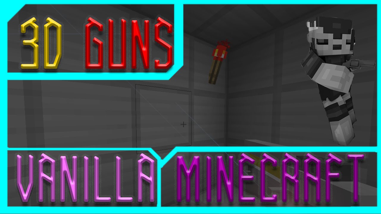 3D GUNS IN VANILLA MINECRAFT! WTF! [GunColony] - YouTube