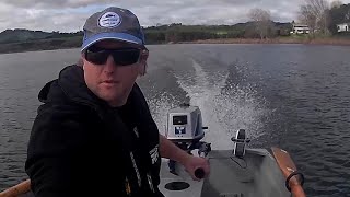 Unicat 2.4 with 5hp Outboard - Top speed testing