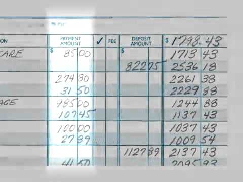 How To Balance A Checkbook - YouTube