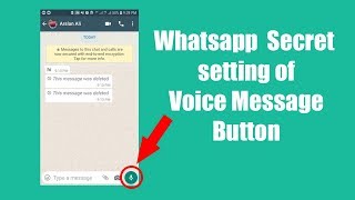 Whatsapp Secret Setting of Voice message Button | Whatsapp Secret