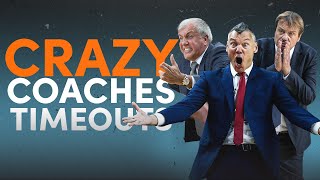 European Basketball Coaches Going CRAZY During Timeouts