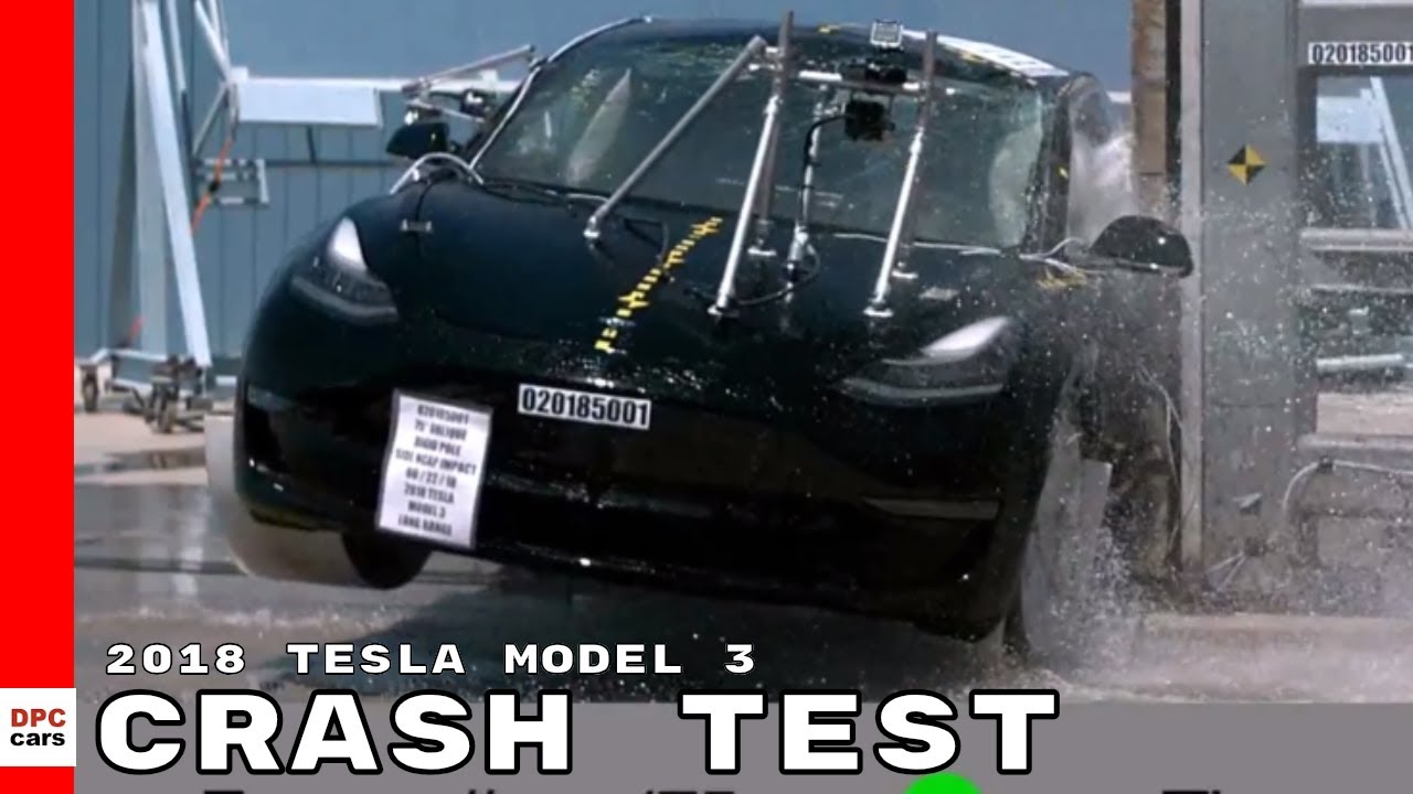 2018 Tesla Model 3 Crash Test - YouTube