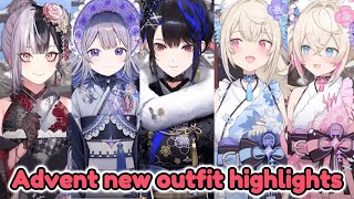 Advent new kimono outfit reveal highlights [hololive / shiori biboo nerissa fuwamoco]