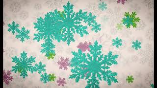 Free No Copyright Full HD Nostalgic Beautiful Colored Snowflakes Falling Vertically animated graphic