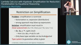 Lambda Calculus with Algebraic Simplification for Reduction Parallelization by Equational Reasoning