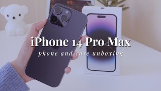 Aesthetic Unboxing | Apple iPhone 14 Pro Max Deep Purple  + Magsafe Wallet/Stand and Case