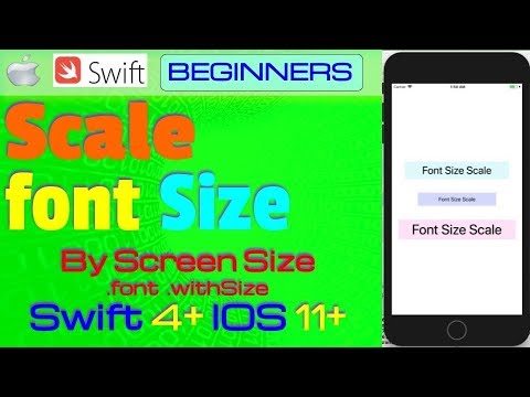 IOS 11, Swift 4, Tutorial : How To Scale text label font size by screen size ( .font .withSize )