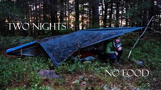 2 Nights Solo Survival Challenge with No Food and Limited Gear
