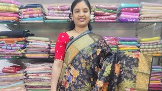 Pure Handloom Kanchi Pattu Sarees With Kalankari Print 🌹