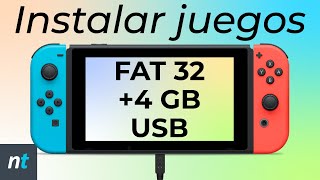 INSTALAR JUEGOS Nintendo Switch - FAT 32 y Exfat, juegos superiores a 4GB, por USB...