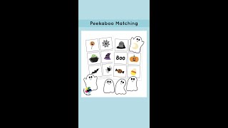 Peekaboo Matching Printable #chanafavors