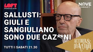 Sallusti: Giuli e Sangiuliano sono due caz**ni