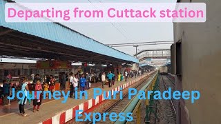 Journey in Puri Paradeep Express Part 2 frm Cuttack to Paradeep//Diversion of Haridaspur new line