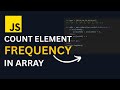 JavaScript Interview Question | Count Frequency of Numbers in Array #javascript