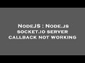NodeJS : Node.js socket.io server callback not working