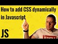 How to add CSS dynamically in JavaScript tutorial for beginners