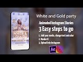 White and Gold party After Effects Template Instagram Stories preview