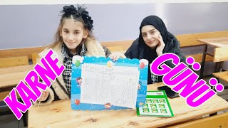 KARNEMİZİ ALDIK VE OKULLAR TATİL KARNE GÜNÜ VLOG