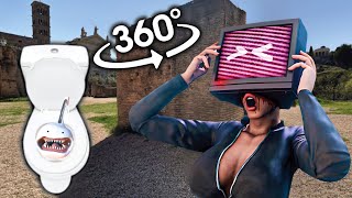 Skibidi Toilet Otamatone 360° VS TV Women  in 360° | VR/4K