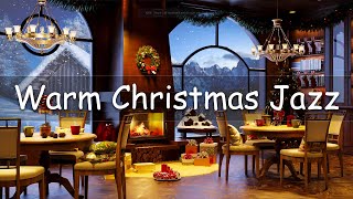 Warm Christmas Atmosphere with Cracked Fireplace 🎄 Gentle Christmas Piano Music to Relax and Sleep